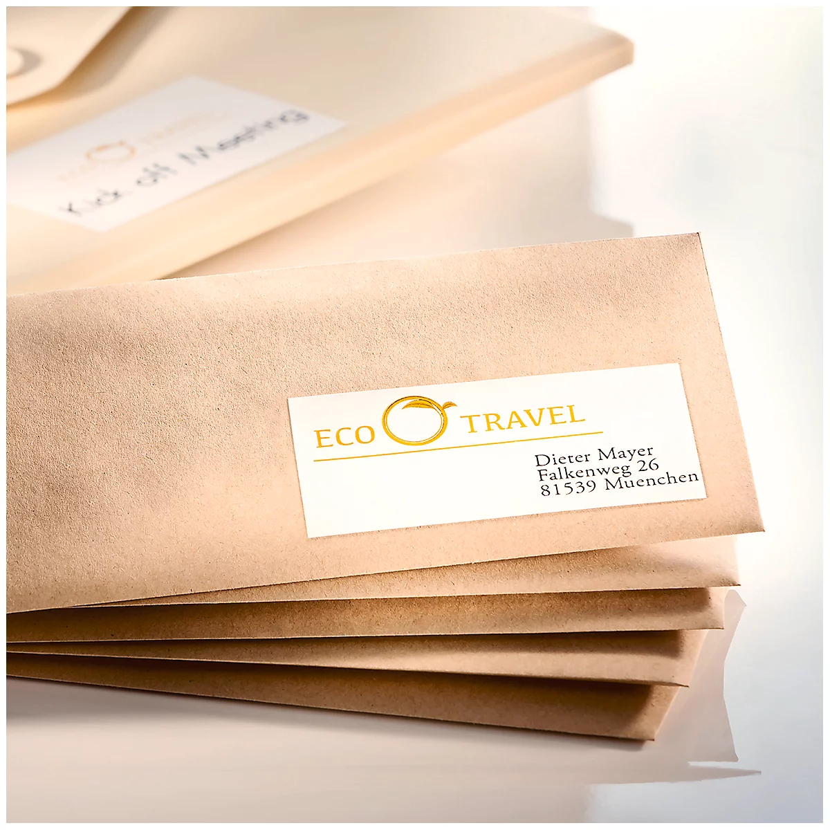 Avery® Zweckform Étiquettes LR3666, A4, universelles, adhésives permanentes, adaptées à l'imprimante, papier recyclé, rectangulaires, blanc naturel, 6500 pièces sur 100 feuilles