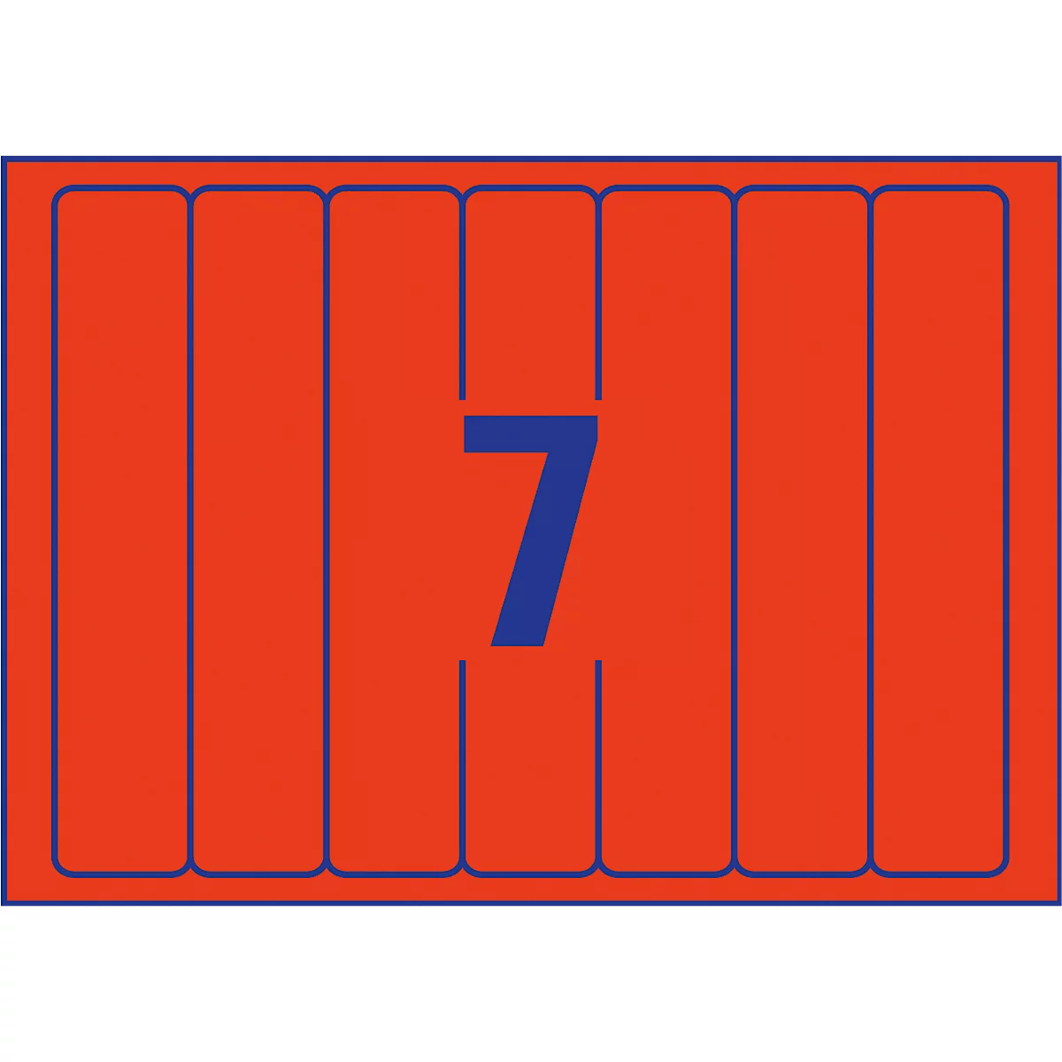 AVERY® Zweckform Étiquettes pour classeur à levier, couleur, L4762-20, 38 x 192 mm, 140 étiquettes/paquet, rouge