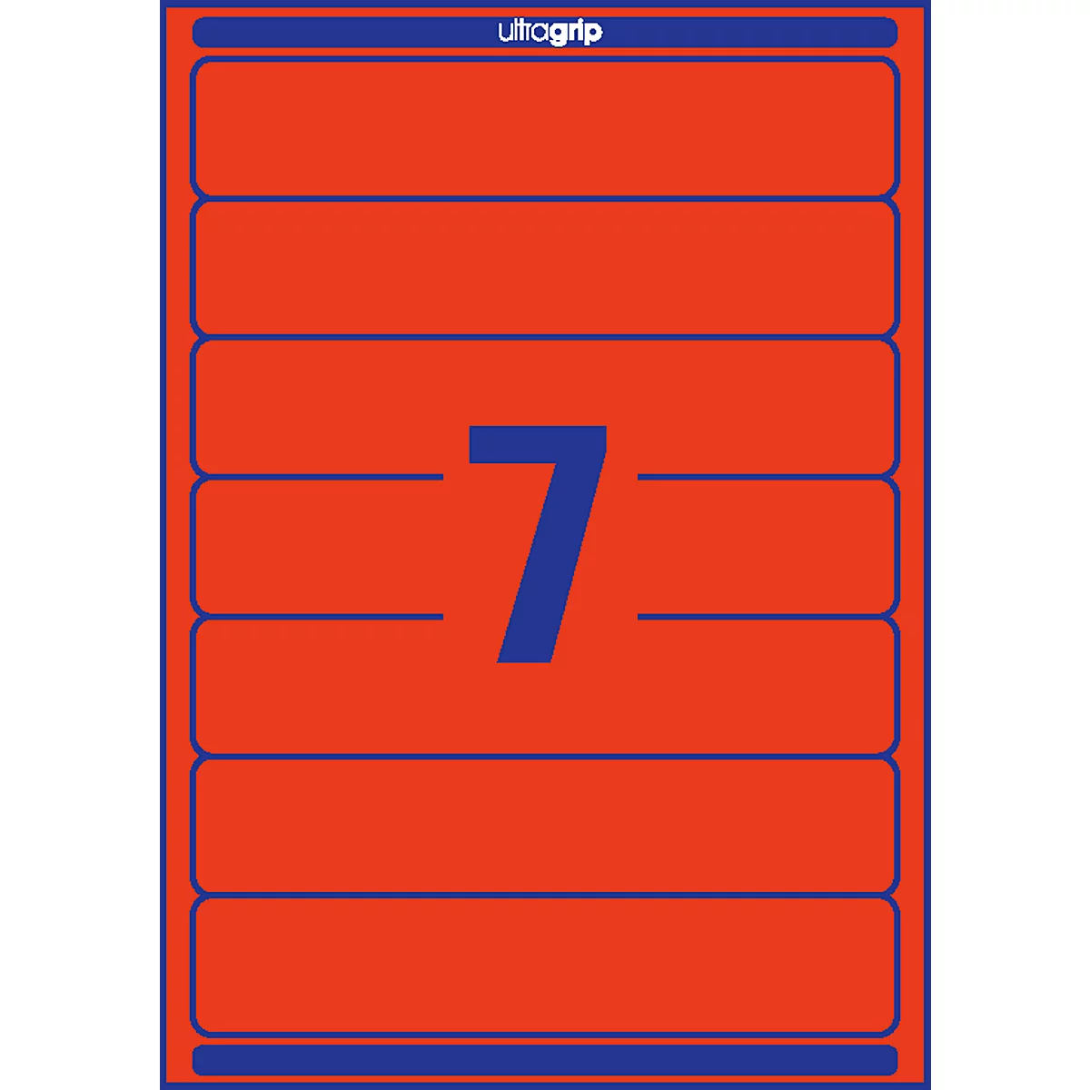 AVERY® Zweckform Étiquettes pour classeur à levier, couleur, L4762-20, 38 x 192 mm, 140 étiquettes/paquet, rouge