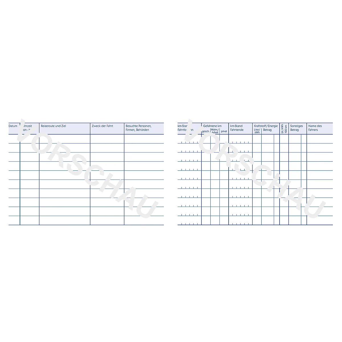 Avery® Zweckform Fahrtenbuch 1221, für PKW, A6 quer, Ausfüllhilfe/Gesamtübersicht/Jahresabrechnung, Blauer Engel, weiß, 32 Blatt für 310 Fahrten