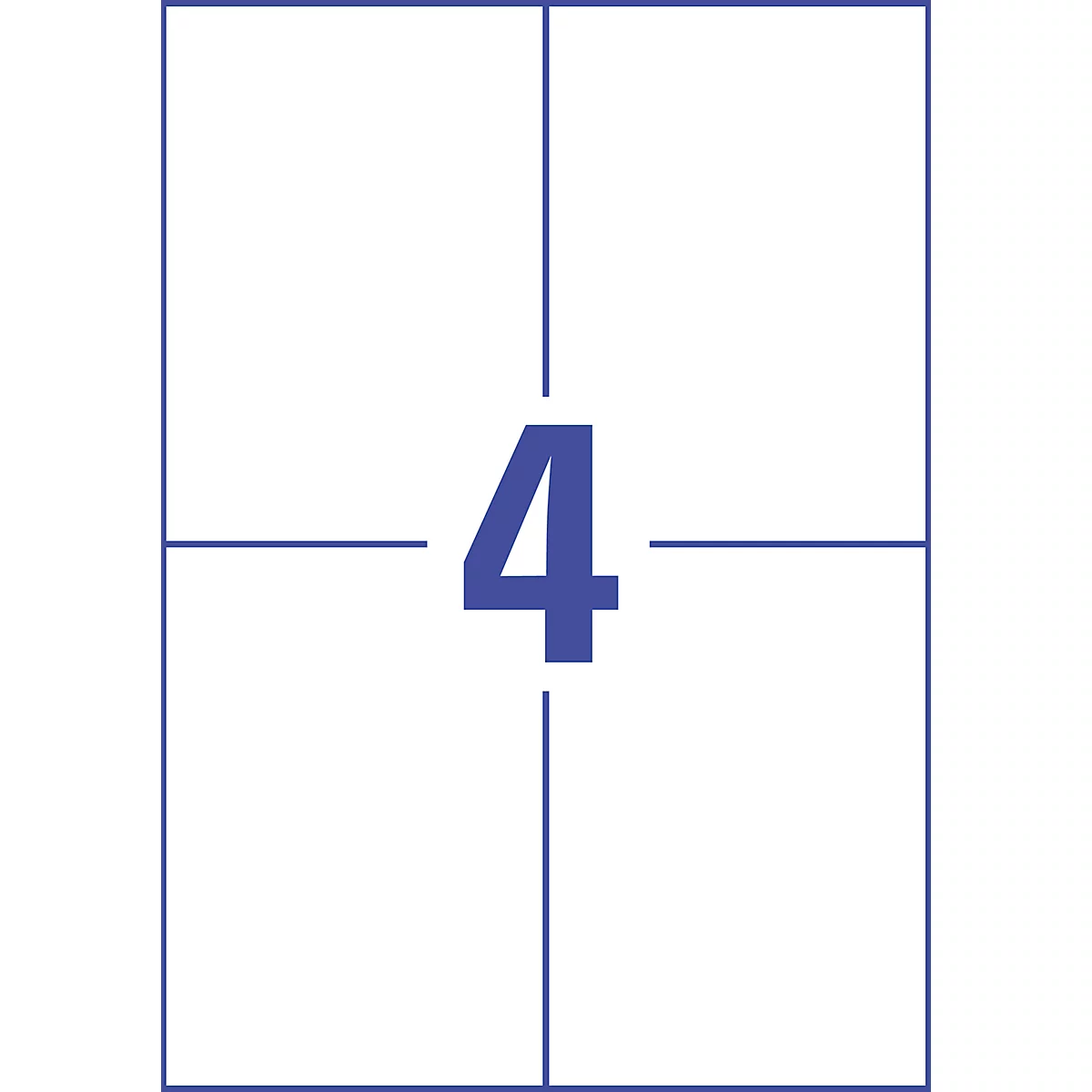 Avery Zweckform Folien-Etiketten, wetterfest, für Innen- und Außenbereich, 105 x 148 mm