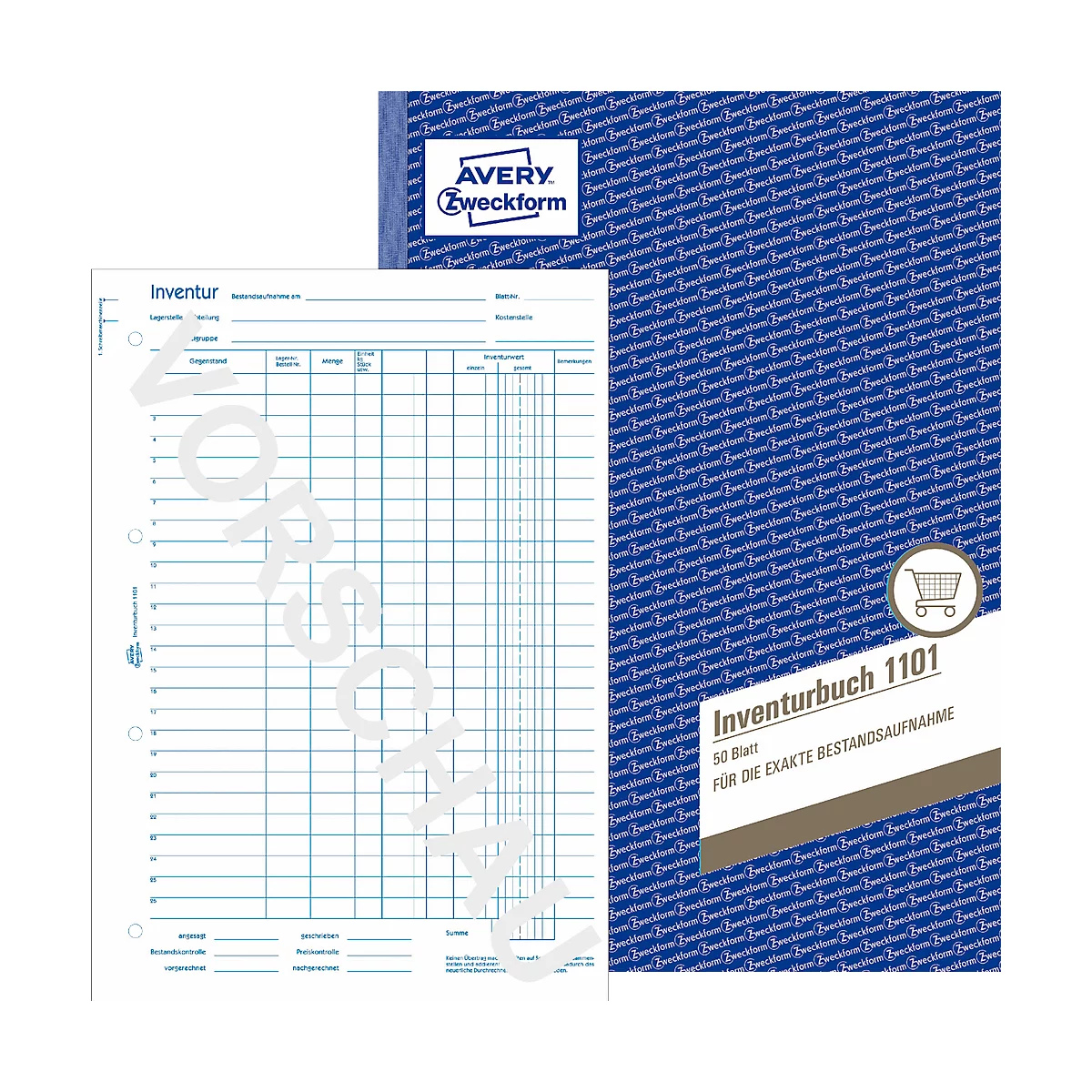 AVERY® Zweckform Inventurbuch, 50 Originale Nr. 1101