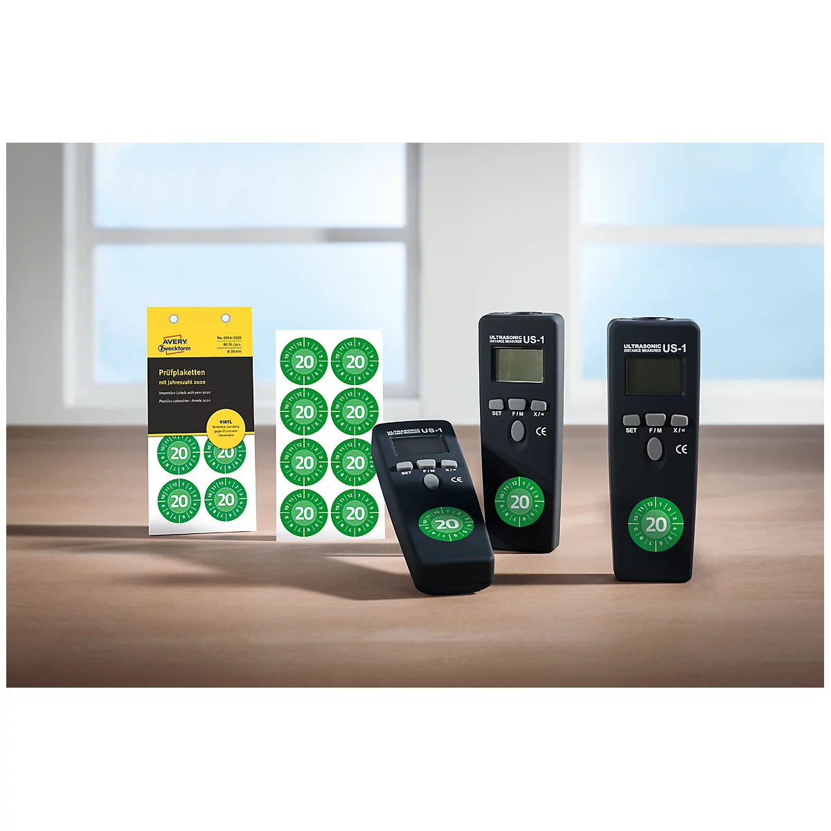 AVERY® Zweckform keuringsstickers, jaartal 2020 groen, vinyl, Ø 30 mm, 80 stuks