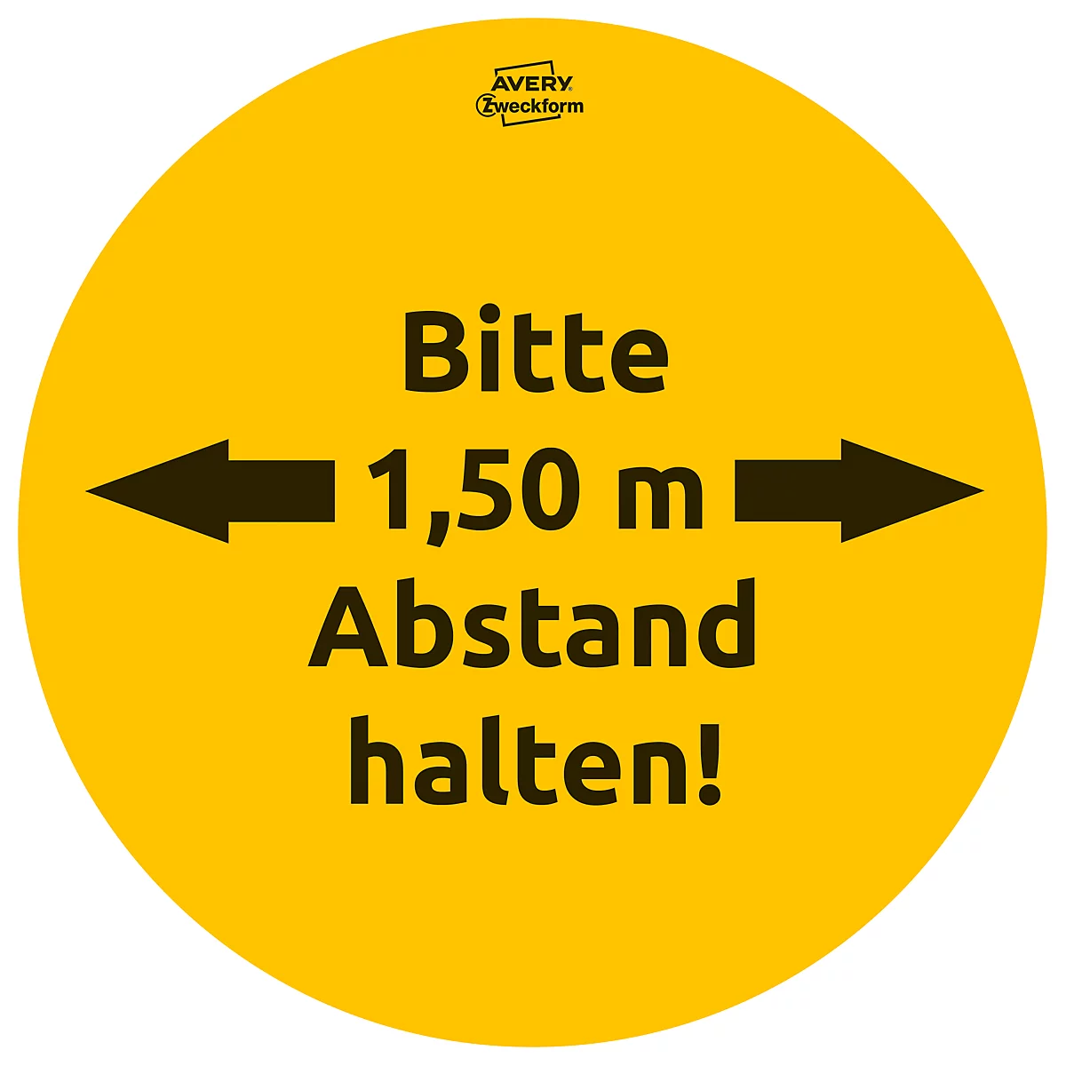 AVERY® Zweckform Klebeetiketten 49400 Corona, Designs speziell für Gastro, beschreibbar, rund, gelb, 12 Stück