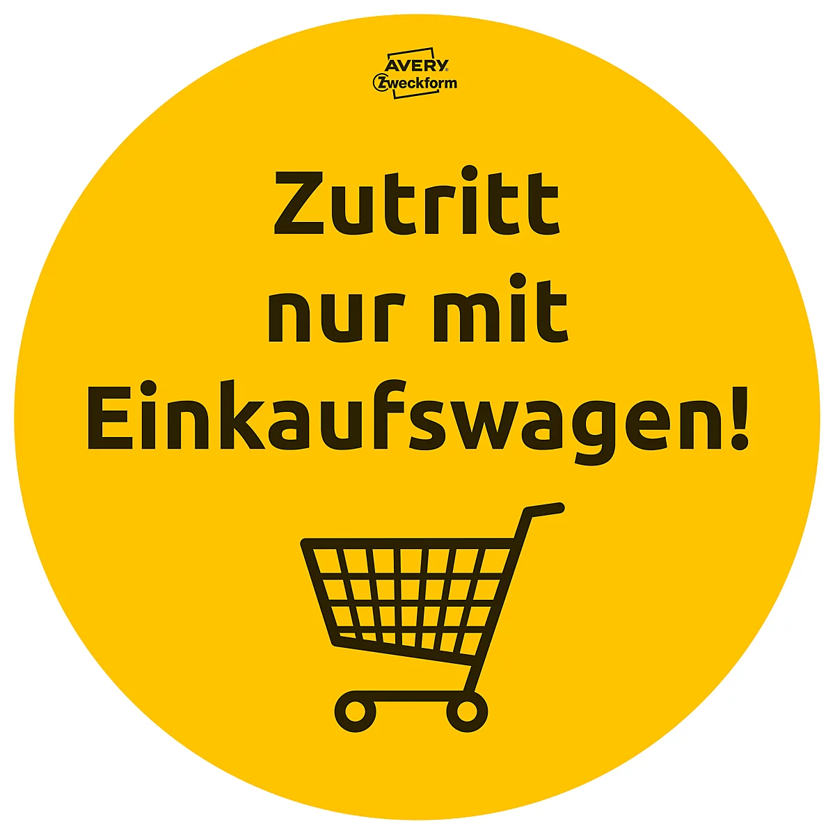 AVERY® Zweckform Klebeetiketten 49400 Corona, Designs speziell für Handel, beschreibbar, rund, gelb, 12 Stück