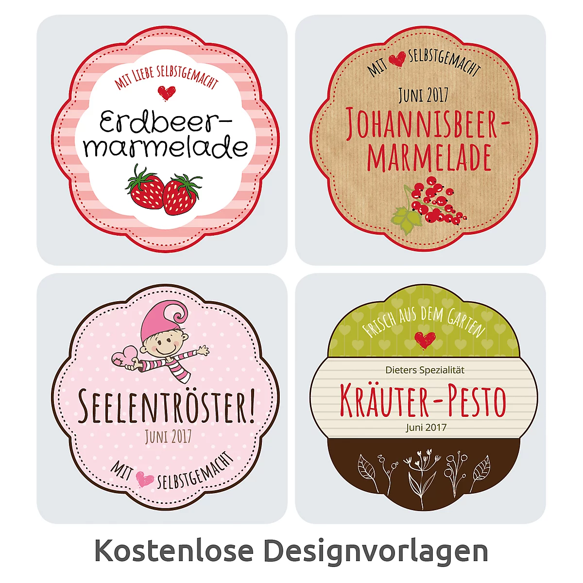 AVERY® Zweckform Klebeetiketten, blanko, 40,8 x 40,3 mm, 240 Stück, Blumenform