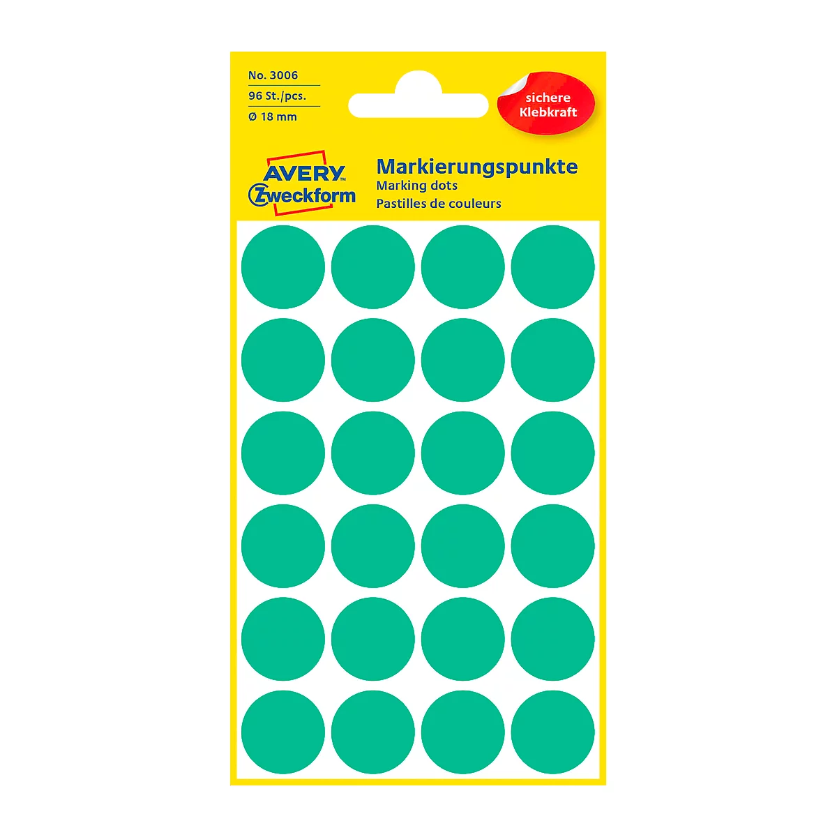 AVERY Zweckform markeringspunten 3006, groen