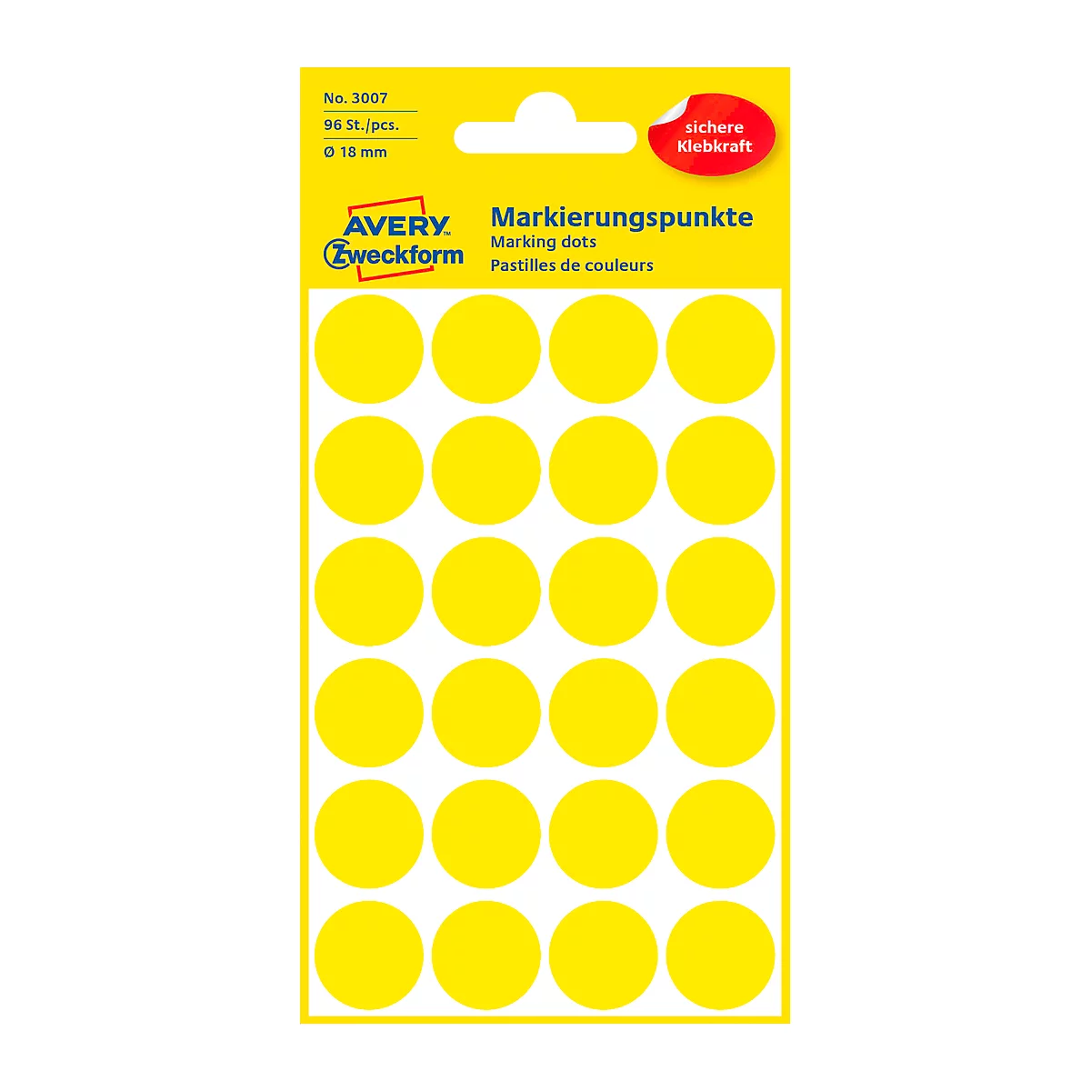 AVERY Zweckform markeringspunten 3007, geel