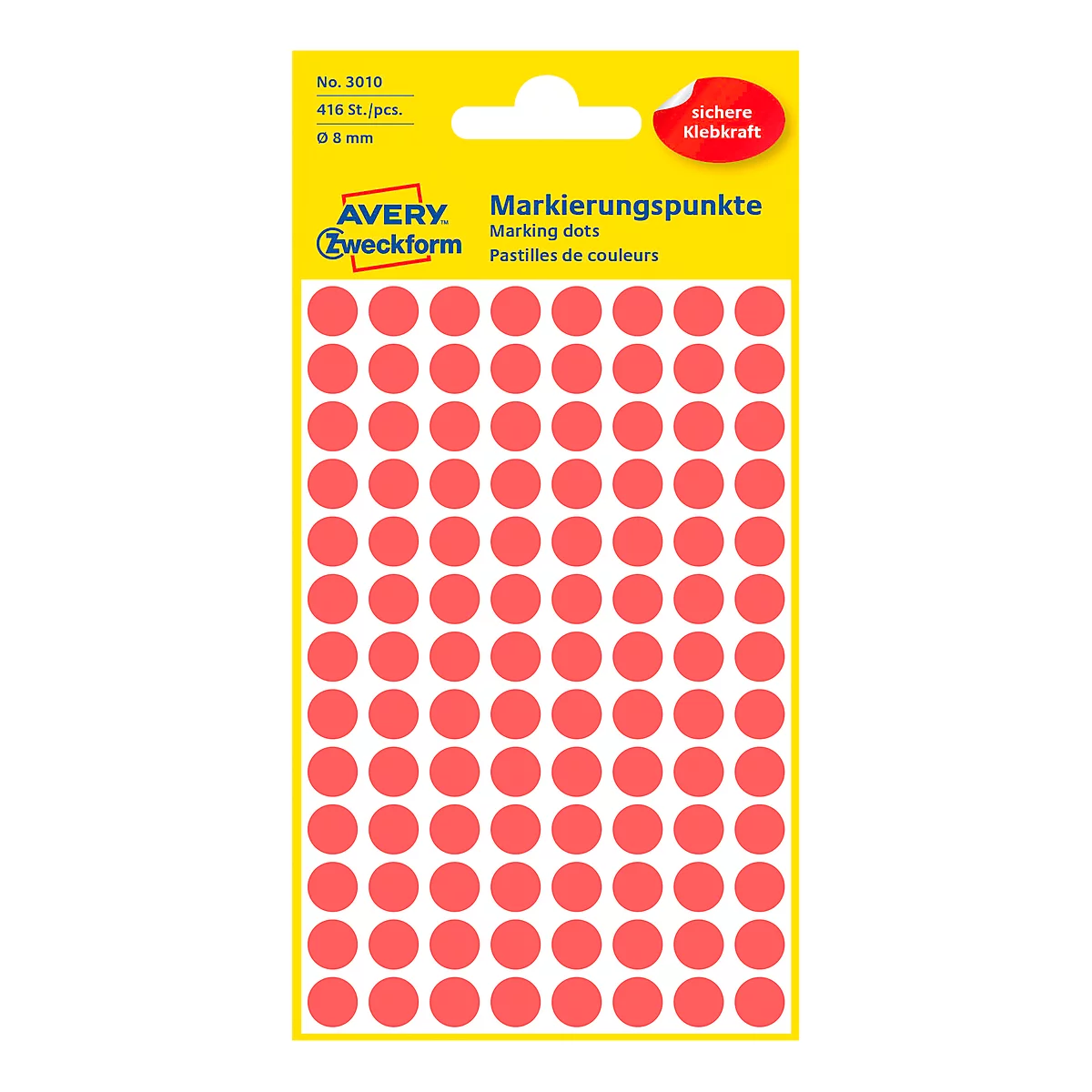AVERY Zweckform markeringspunten 3010, rood