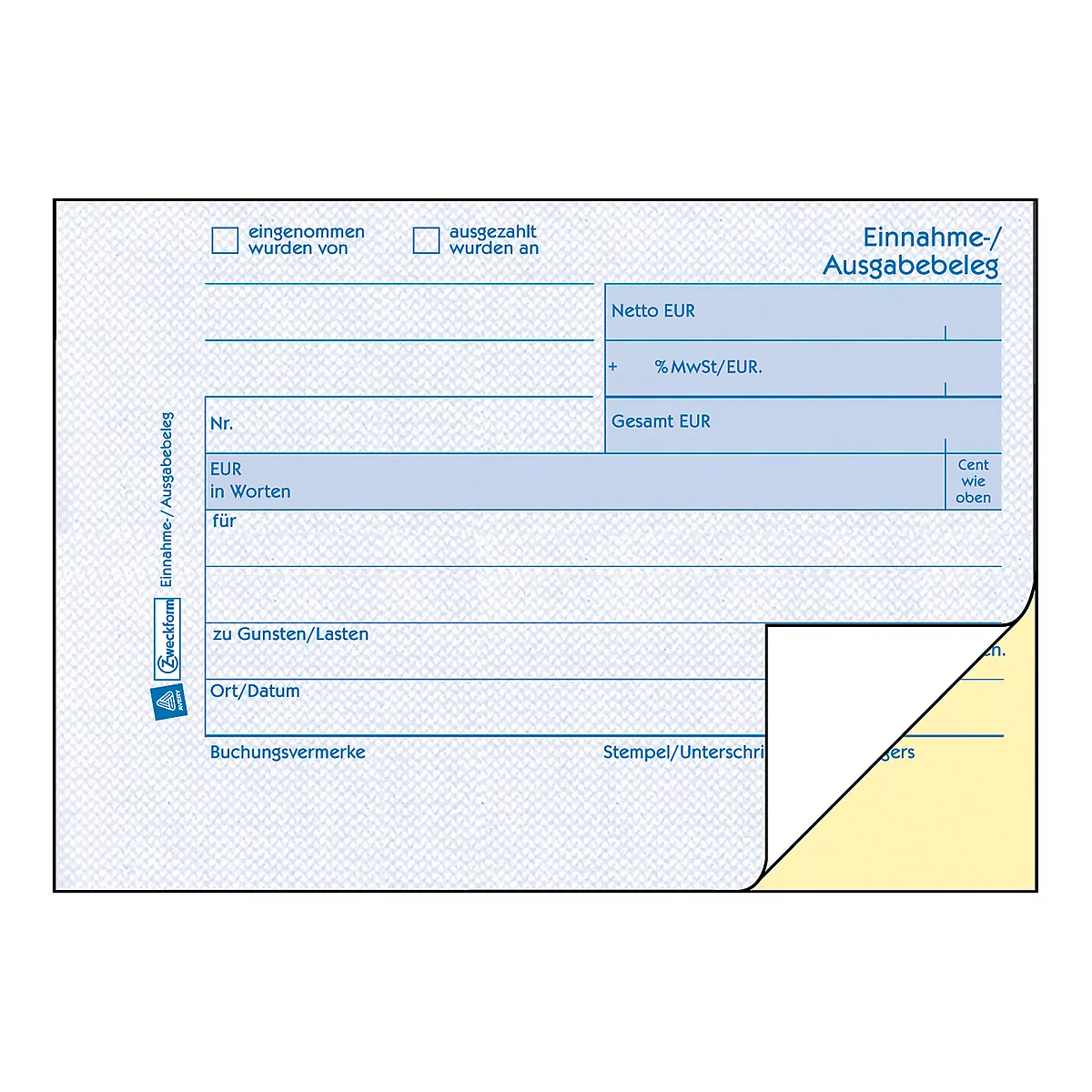 AVERY® Zweckform ontvangst-/uitgavebewijs nr. 1755