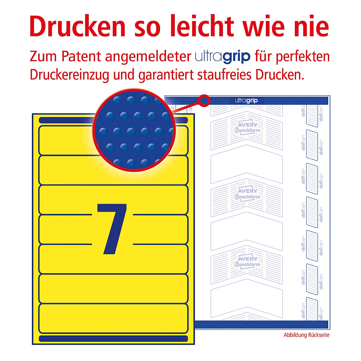 AVERY® Zweckform Ordner-Etiketten, ultragrip, schmal, gelb, 140 Stück