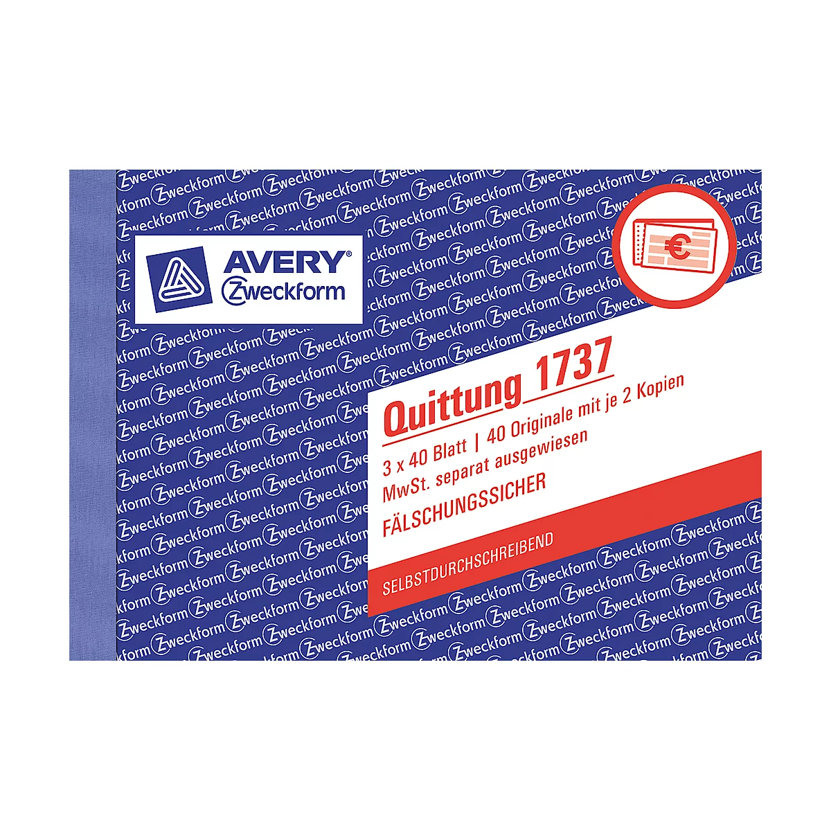 Avery Zweckform Quittung, MwSt. Nr. 1737