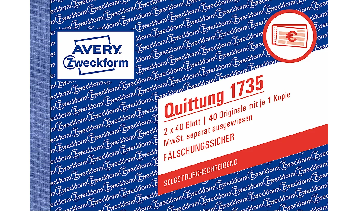 Avery Zweckform Quittungs-Block Nr. 1735