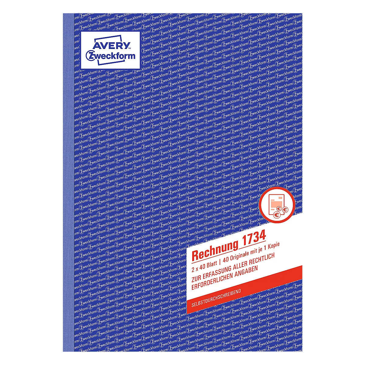 AVERY® Zweckform Rechnung, 1. und 2. Blatt bedruckt Nr. 1734