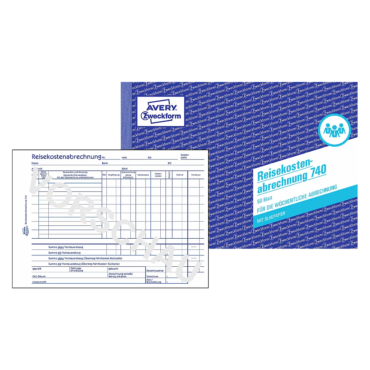 Avery Zweckform reiskostenafrekening nr. 740