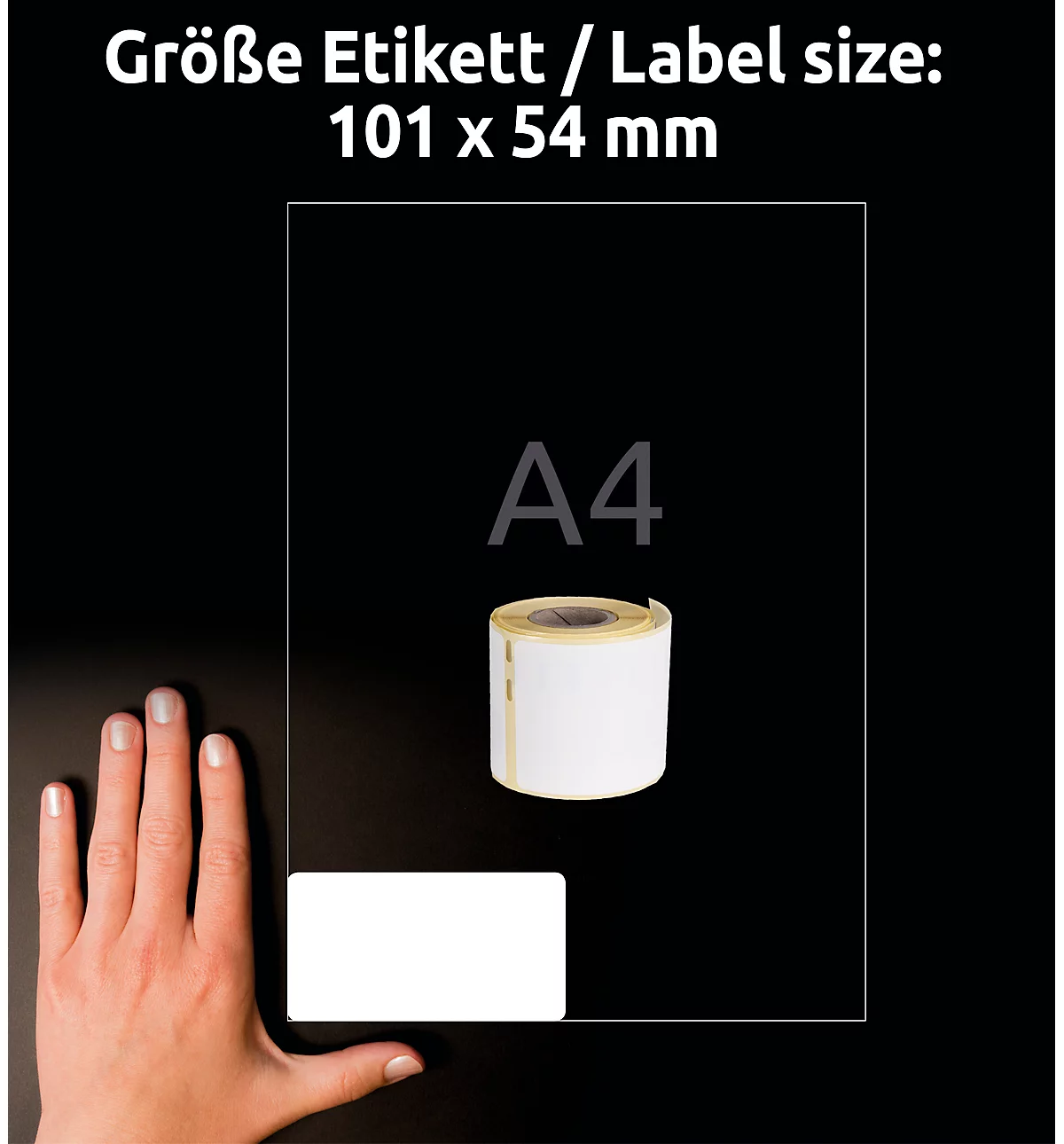 Avery® Zweckform Rollenetiketten, kompatibel mit DYMO® LabelWriter™ Serie 4XL, permanenthaftend, B 159 x H 104 mm, weiß, 200 Stück