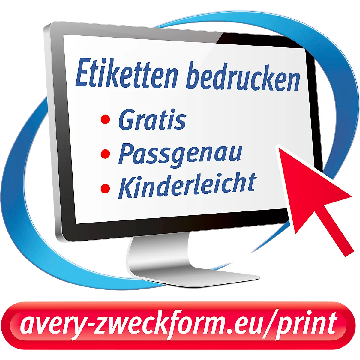 AVERY® Zweckform Typenschild-Etiketten L6009-100, 45,7 x 21,2 mm, 4800 Etiketten