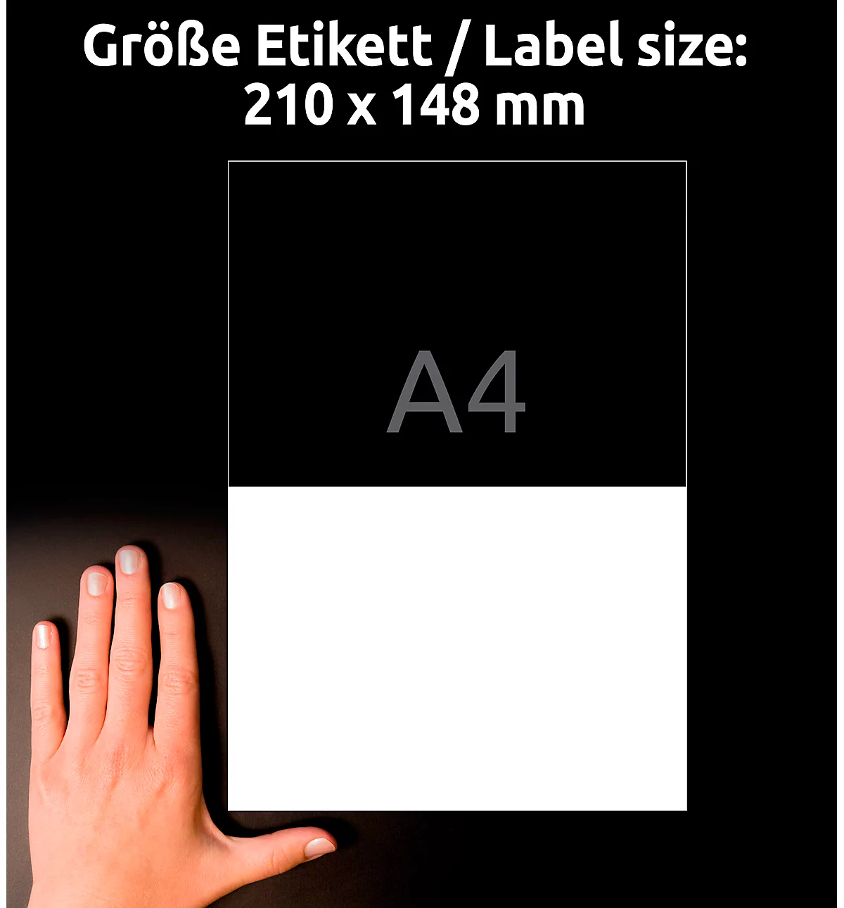 AVERY Zweckform Universal-Etiketten 3655-200, ultragrip, 210 x 148 mm, 400 + 40 Stück