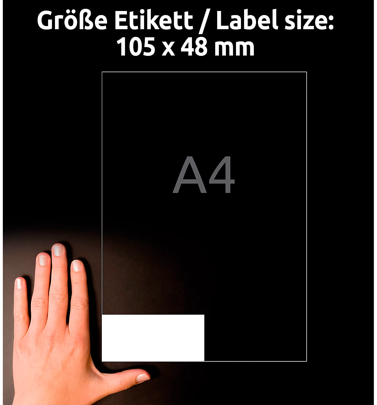AVERY Zweckform Universele etiketten, 105 x 148 mm, nr. 3424-200, 12 per blad, doos van 200 blad, 2400 etiketten