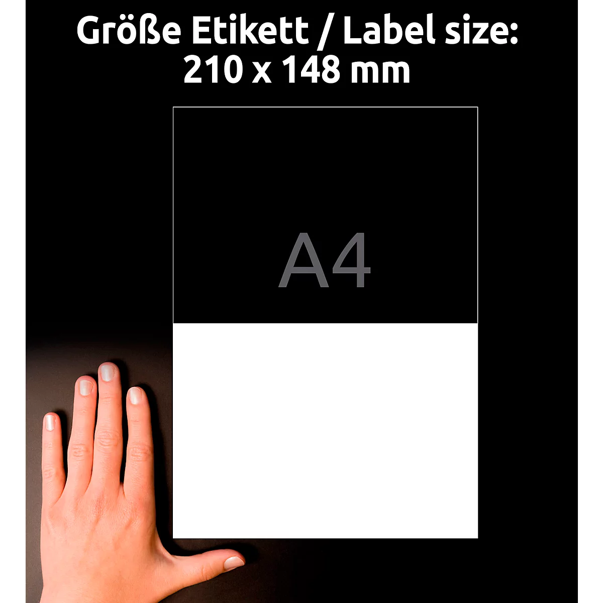 AVERY Zweckform universele etiketten 3655-200, ultragrip, 210 x 148 mm, 400 + 40 stuks