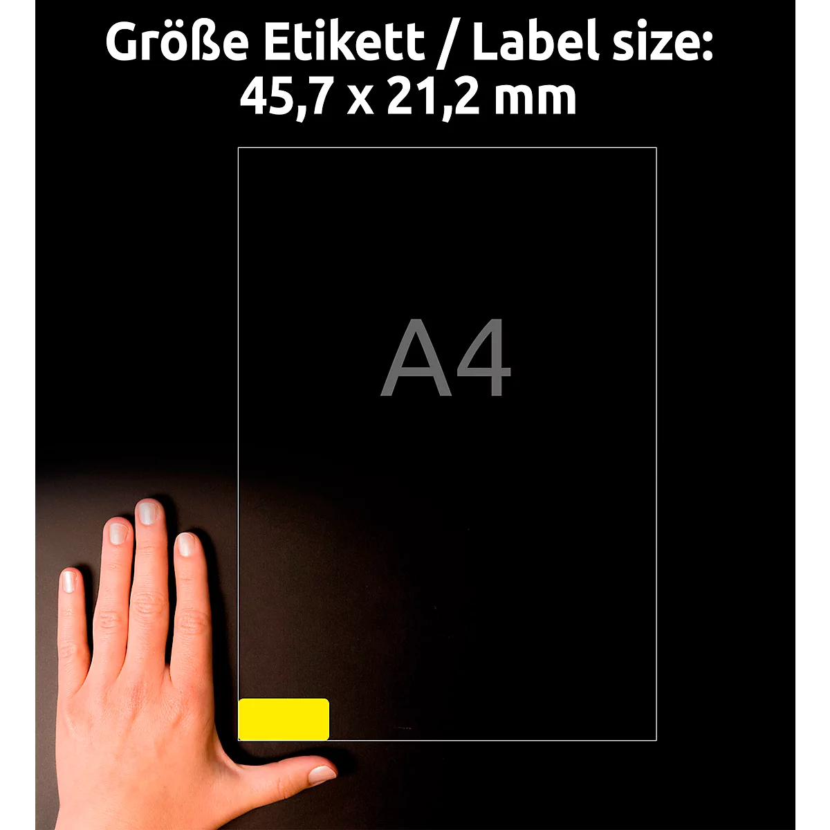 Avery Zweckform weerbestendige folie-etiketten L6103-20, 45,7 x 21,2 mm, permanent, geel