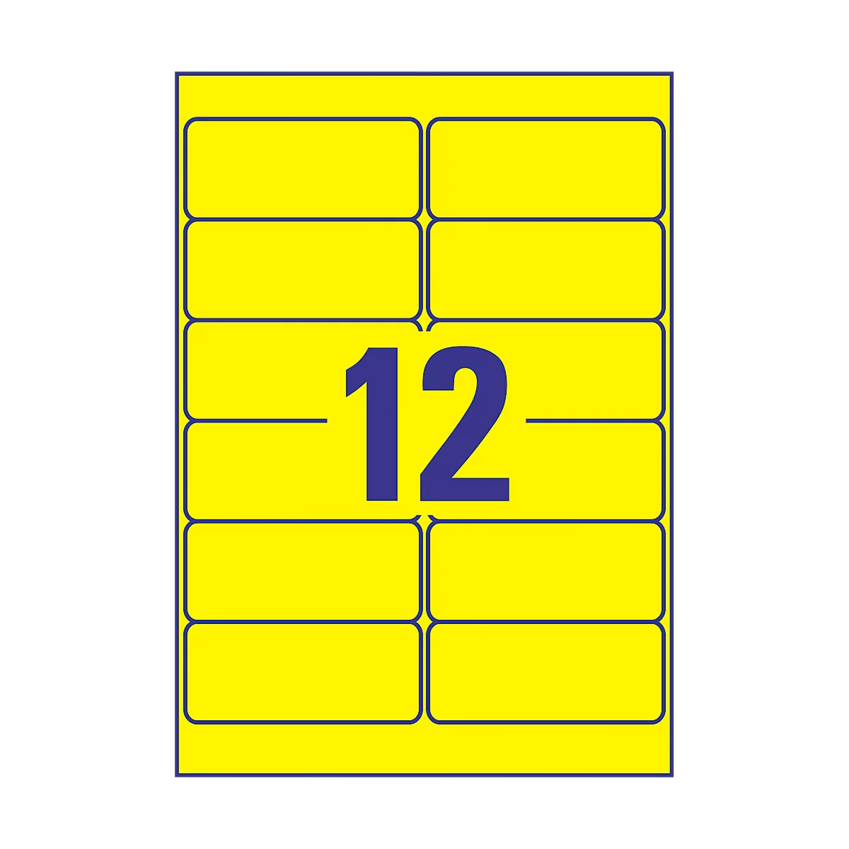 Avery Zweckform weerbestendige folie-etiketten L6107-20, 99,1 x 42,3 mm, permanent, geel