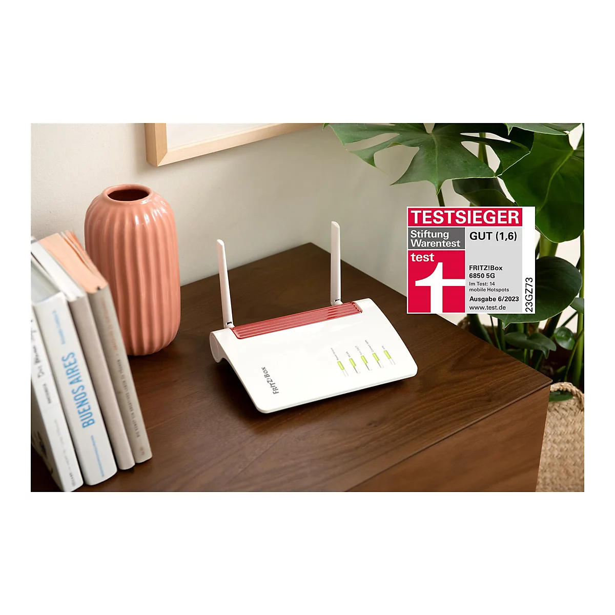 AVM FRITZ!Box 6850 5G - Wireless Router - WWAN 4-Port-Switch - 1GbE - Wi-Fi 5 - Dual-Band