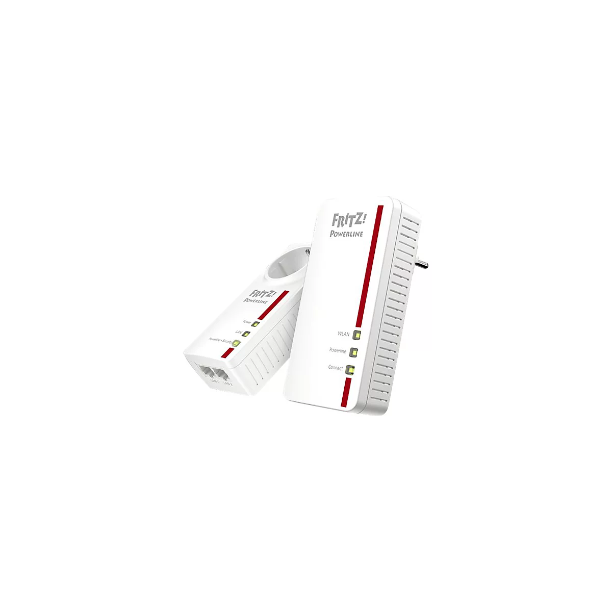 AVM FRITZ!Powerline 1260E - WLAN Set - Powerline Adapterkit 1GbE, HomePlug AV (HPAV) 2.0, IEEE 1901 - Wi-Fi 5 - Dual-Band - an Wandsteckdose anschließbar