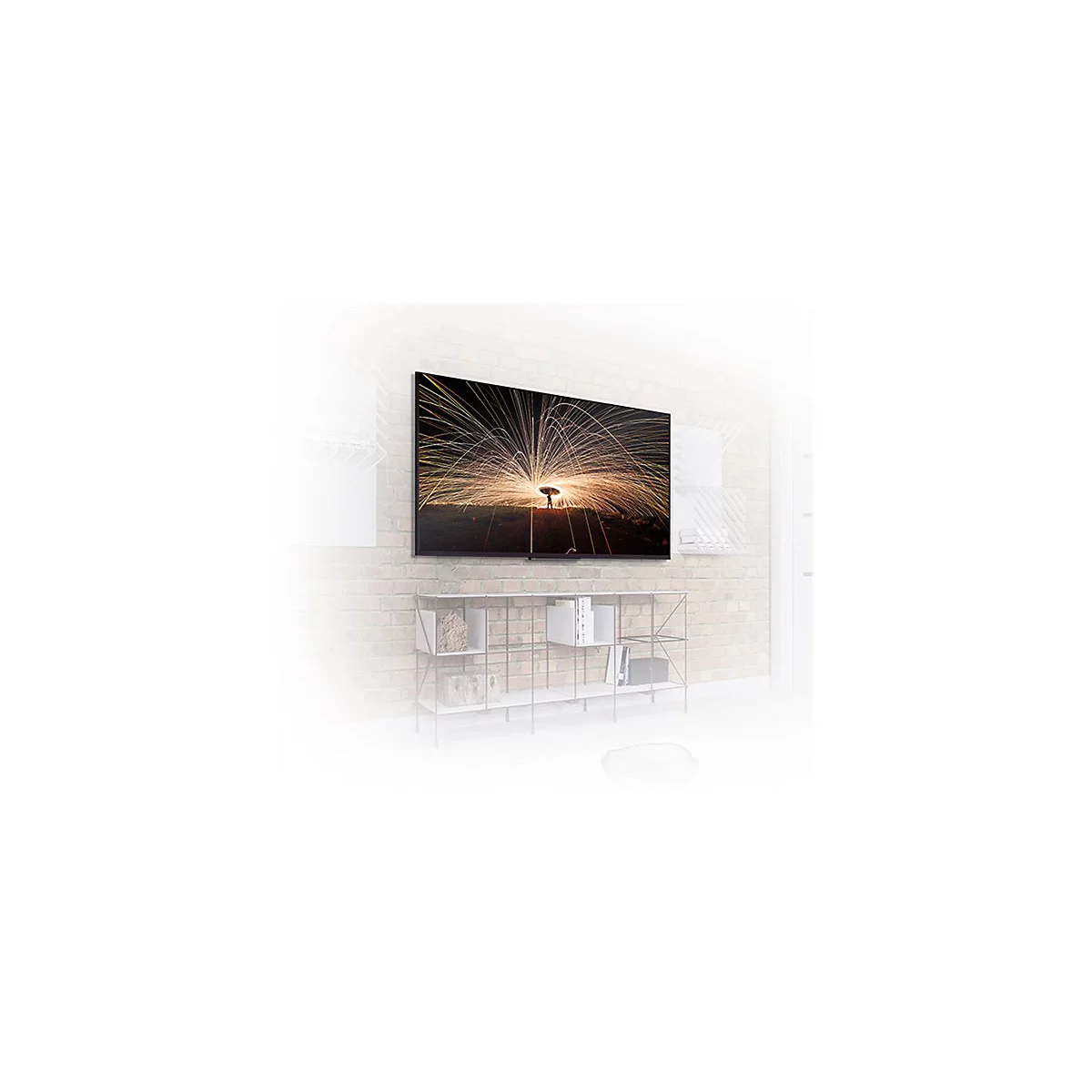 B-TECH BT8442 - Befestigungskit (Wandplatte, 2 Schnittstellenarme) - schmal - für LCD-Display - Schwarz - Bildschirmgröße: up to 203 cm (bis zu 80')