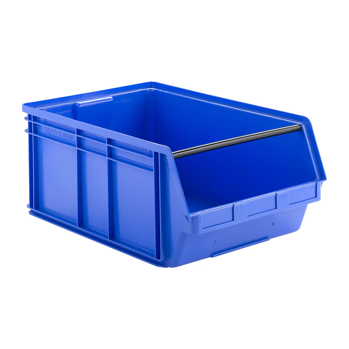 Bac à bec avec barre de transport SSI Schäfer LF 743, polypropylène, L 715 x l 470 x H 300 mm, 74 l, bleu