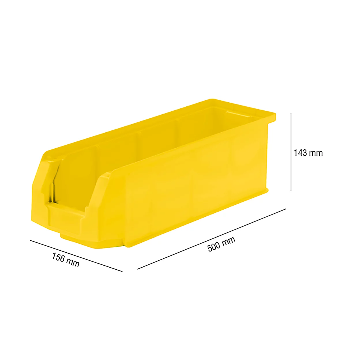 Bac à bec LF 511 SSI Schäfer, polypropylène, L 500 x l. 156 x H 143 mm, 7,6 L, jaune
