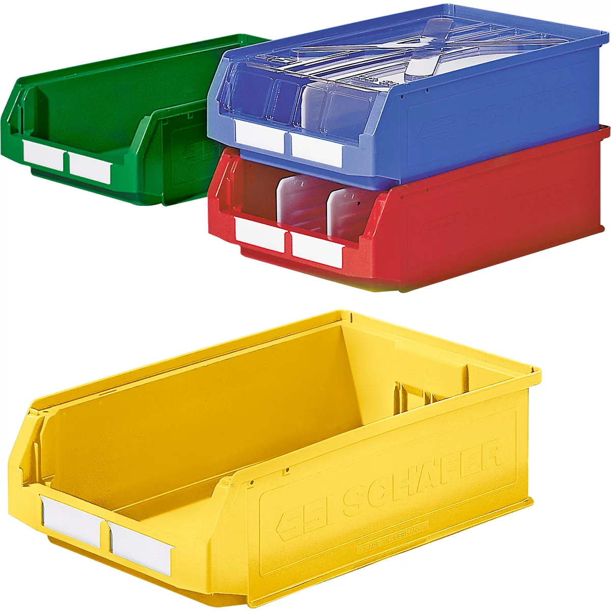 Bac à bec LF 531 SSI Schäfer, polypropylène, L 500 x l. 312 x H 145 mm, 16,5 L, jaune