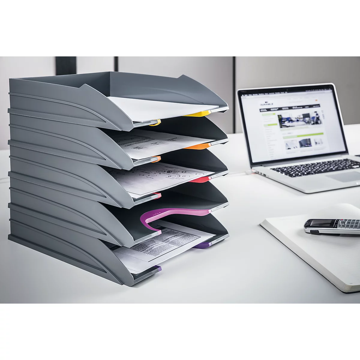 Bac à courrier VARICOLOR DURABLE, 5 pièces