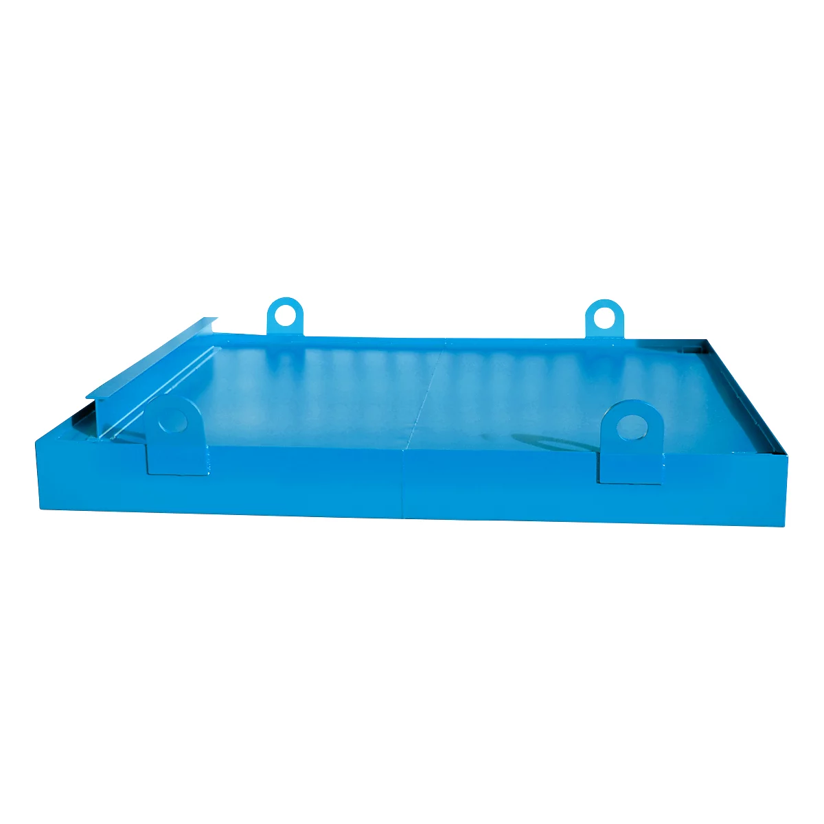 Bac conteneur CW 2, acier, pour conteneur mobile jusqu'à 10 m³, angle d’inclinaison 5 °, 2800 x 2030 x 560, RAL5012