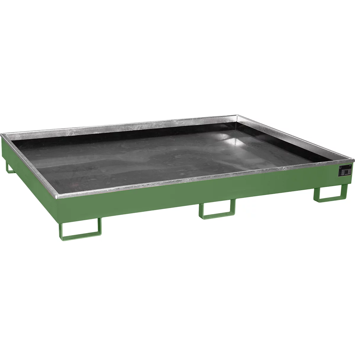 Bac d'étagère avec insert en PE Bac d'étagère RW 1800 PE, laqué, vert réséda