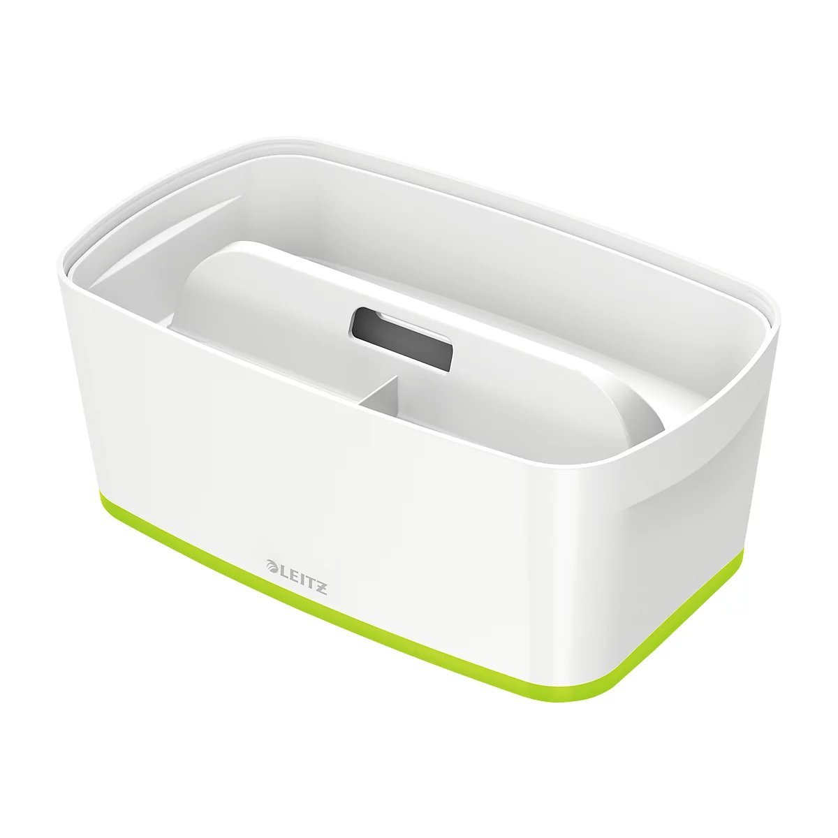 Bac de rangement MyBox Leitz, format A5, pour ustensiles, blanc/vert