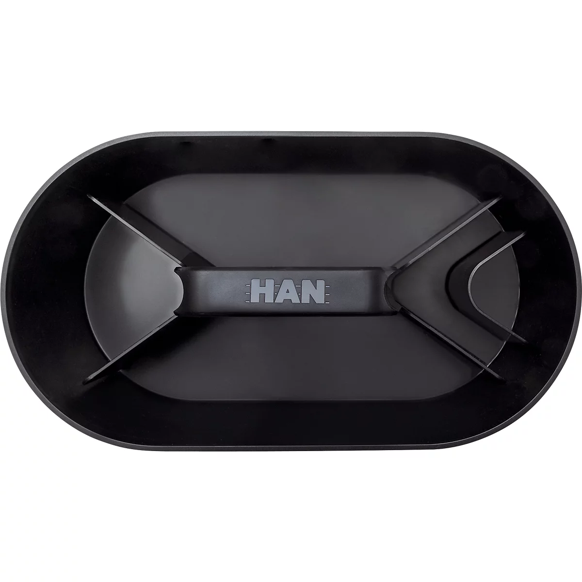 Bac de rangement Toolbox HAN Loft, portable, avec 4 compartiments, L 330 x P 179 x H 175 mm, plastique, noir