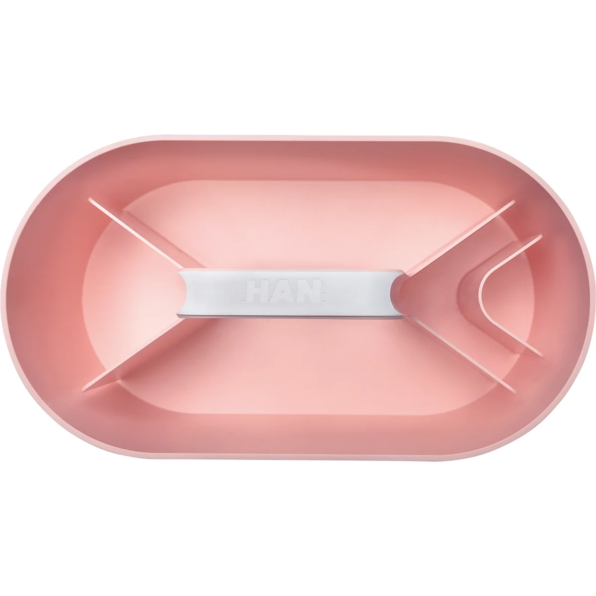 Bac de rangement Toolbox HAN Loft, portable, avec 4 compartiments, L 330 x P 179 x H 175 mm, plastique, rose
