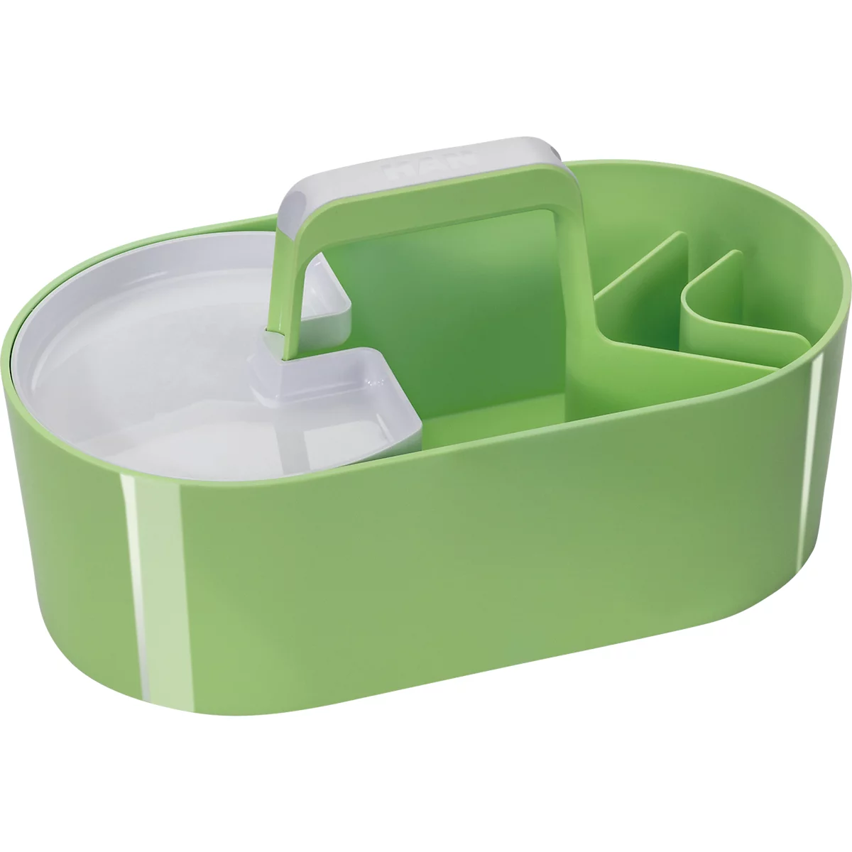 Bac de rangement Toolbox HAN Loft, portable, avec 4 compartiments, L 330 x P 179 x H 175 mm, plastique, vert citron