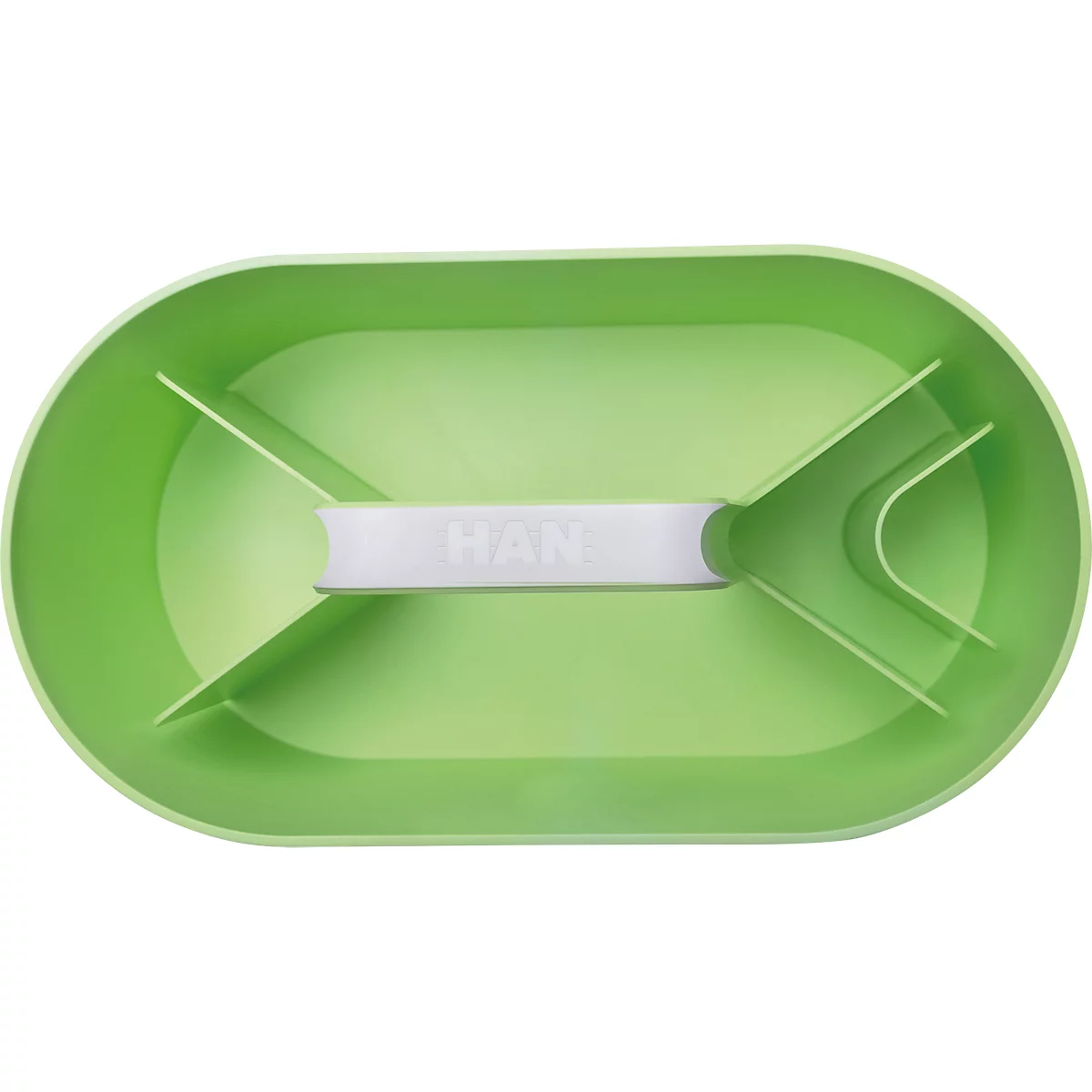 Bac de rangement Toolbox HAN Loft, portable, avec 4 compartiments, L 330 x P 179 x H 175 mm, plastique, vert citron