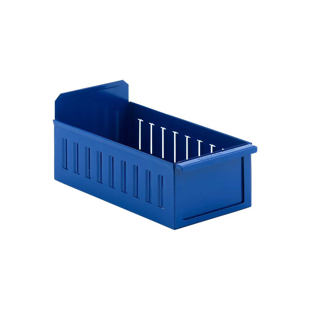 Bac de rayonnage RK 335, en tôle d'acier, l. 162 x P 337 x H 100 mm, pour étagère de 350 mm de profondeur, bleu