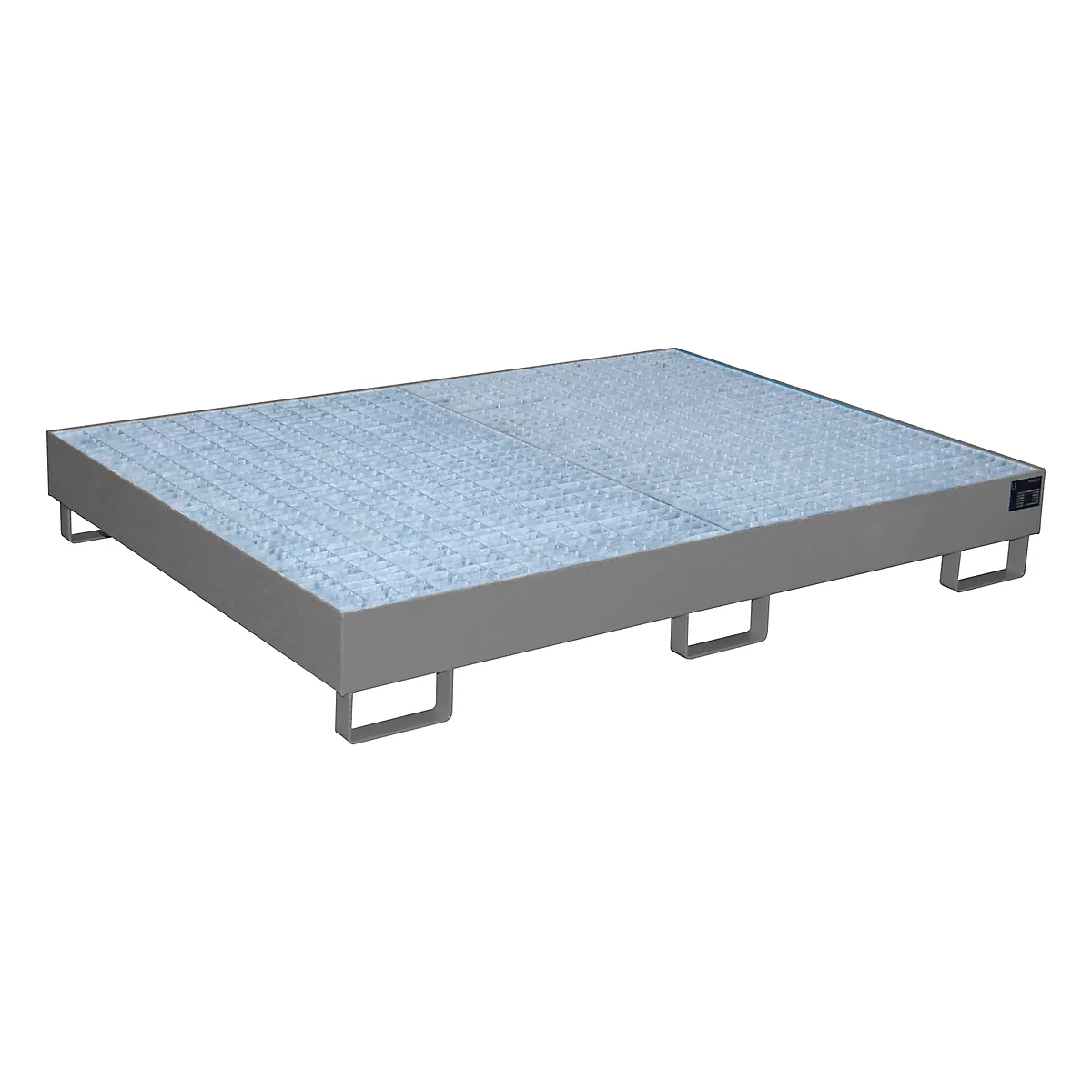 Bac de rayonnage type RW/RW 1800, avec caillebotis, gris RAL7005