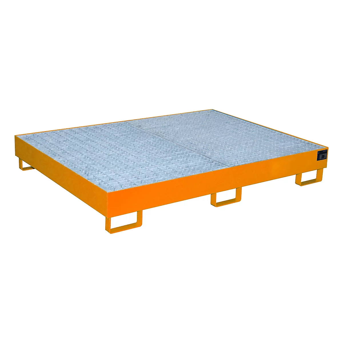 Bac de rayonnage type RW/RW 1800, avec caillebotis, orange RAL2000