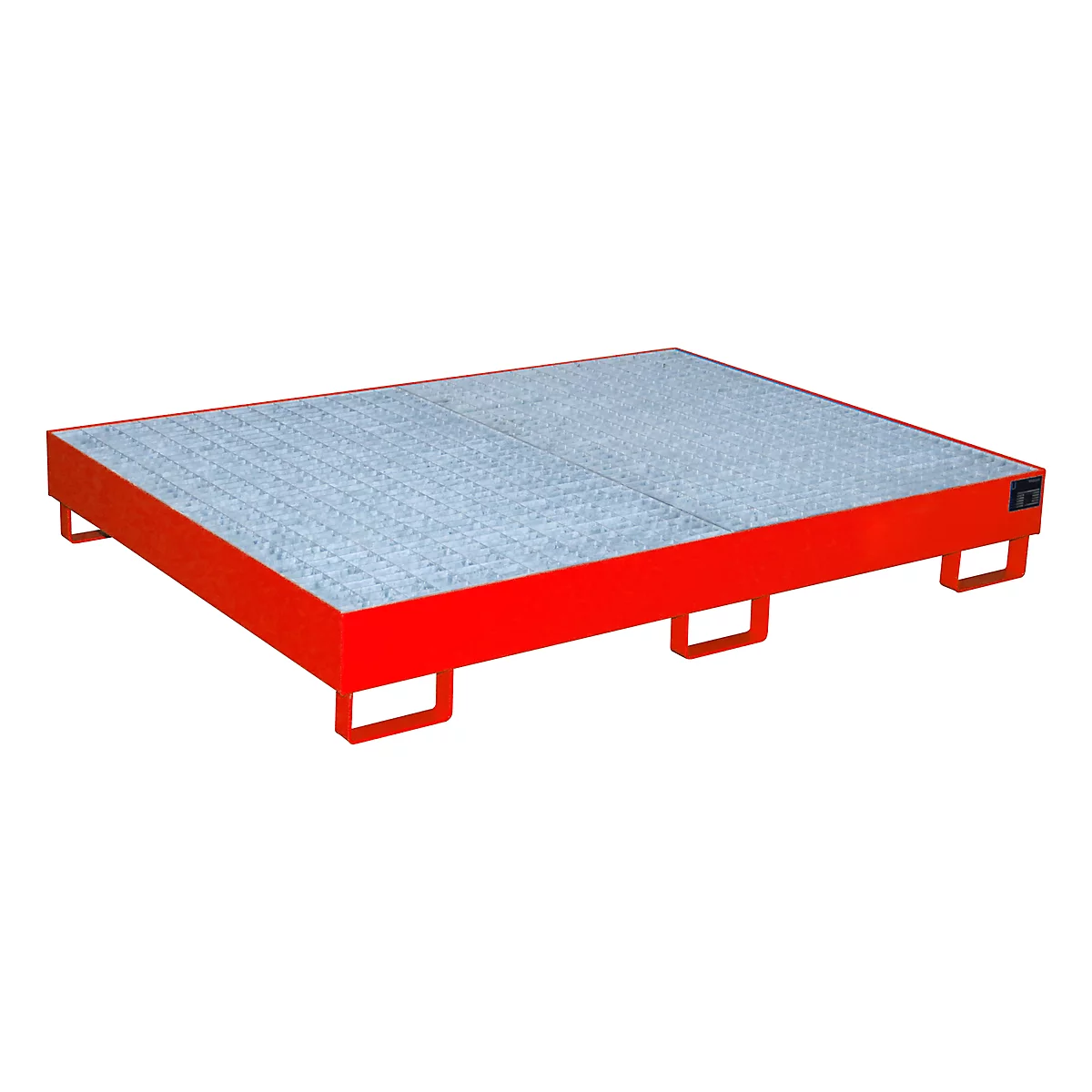 Bac de rayonnage type RW/RW 1800, avec caillebotis, rouge RAL3000
