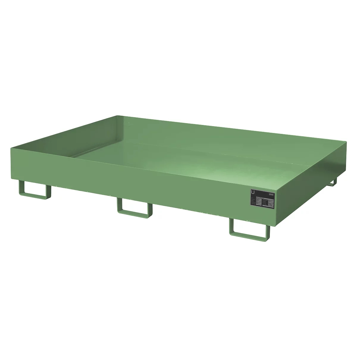 Bac de rayonnage type RW/RW 1800, sans caillebotis, vert RAL6011