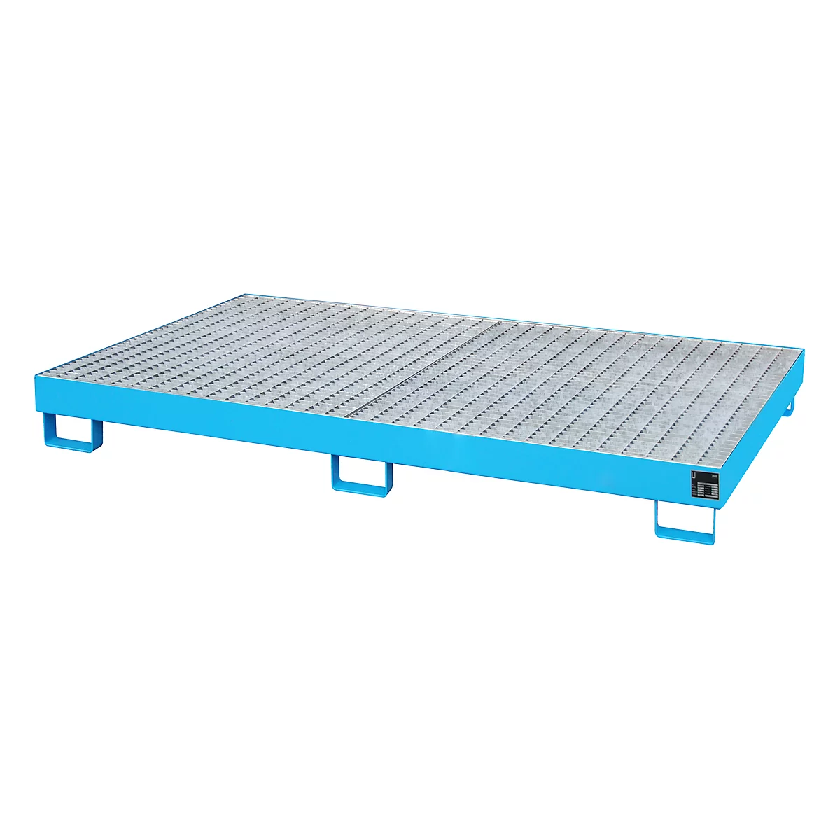 Bac de rayonnage type RW/RW 2200-1, avec caillebotis, bleu RAL5012