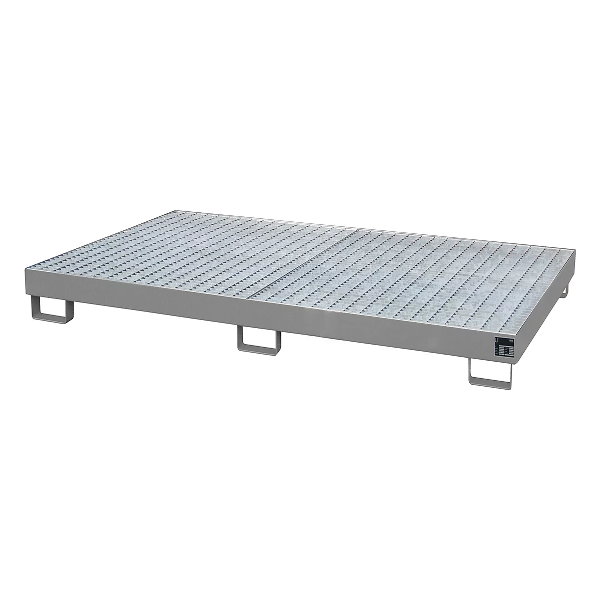 Bac de rayonnage type RW/RW 2200-1, avec caillebotis, gris RAL7005