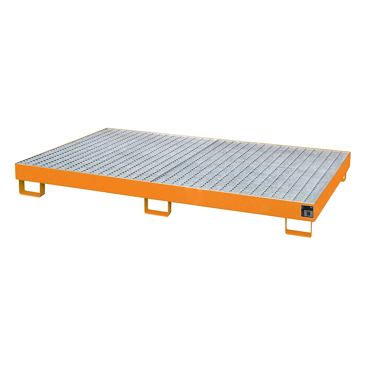 Bac de rayonnage type RW/RW 2200-1, avec caillebotis, orange RAL2000