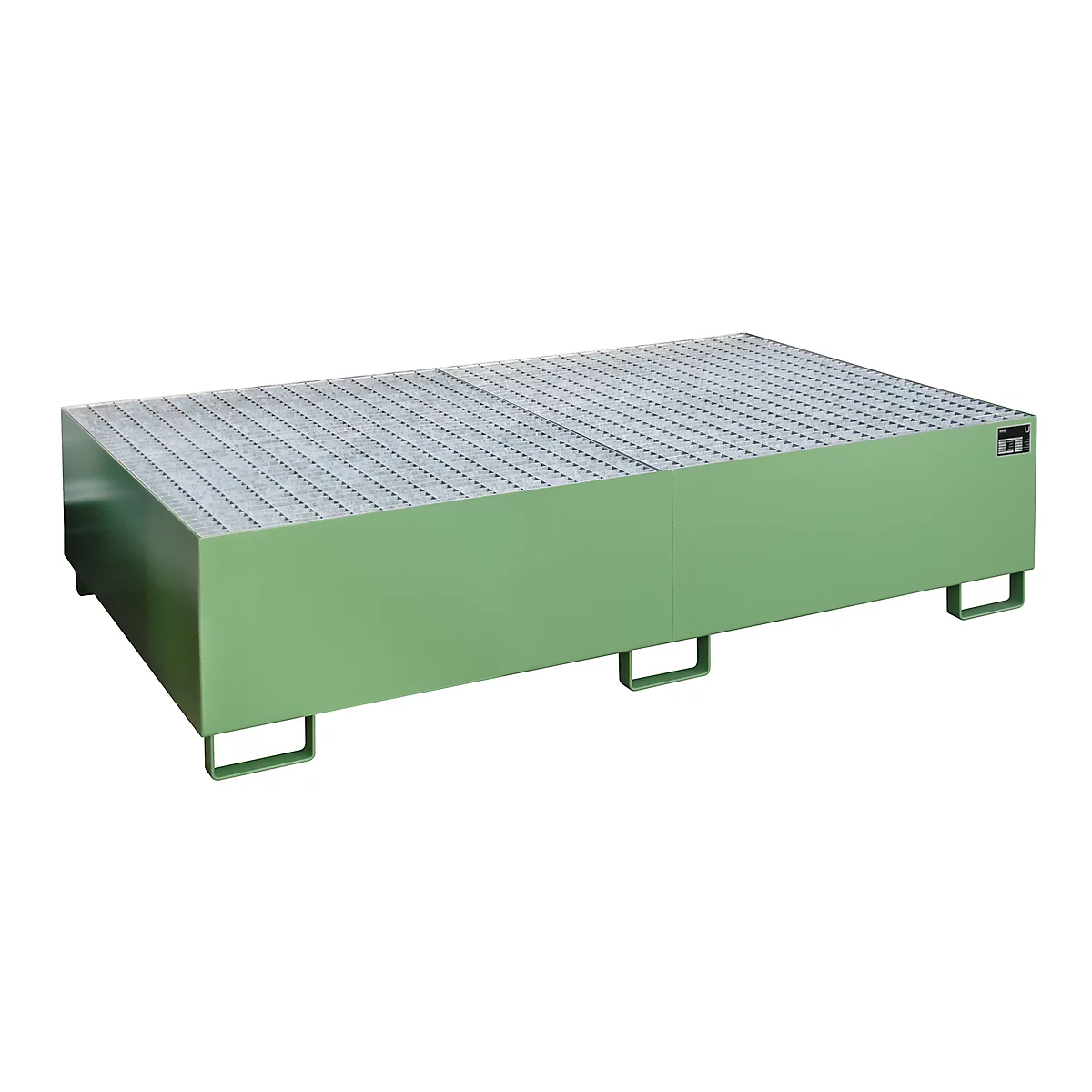 Bac de rayonnage type RW/RW 2200-2, avec caillebotis, vert RAL6011