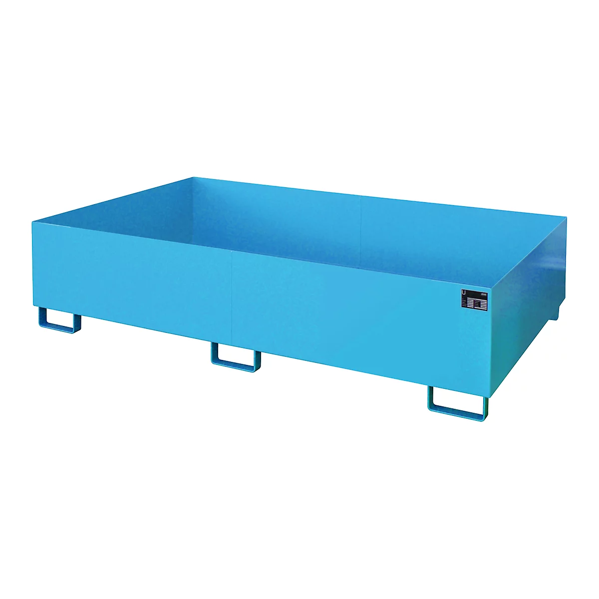 Bac de rayonnage type RW/RW 2200-2, sans caillebotis, bleu RAL5012